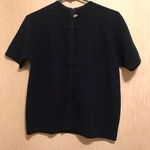 VINTAGE EXMOOR Dimmer-Skimmer Blue Knit Top